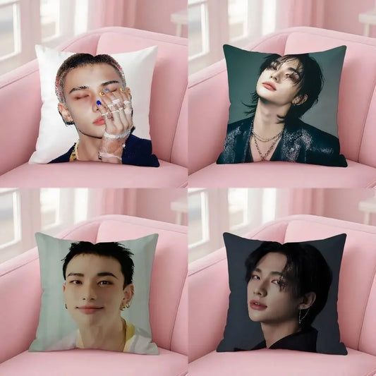 Korean Idol H-Hwang-H-Hyunjin-s Pillow Case Pillowcases Home Decor Living Room Decor Cushion Covers