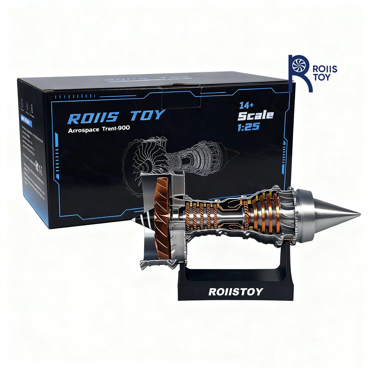 Turbofan Engine Model Aircraft Engine Kit DIY Assembly Model Toy Aircraft Engine Model Mechanical Science Educational Toy