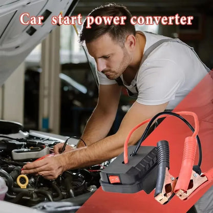 For Makita Car Battery Jump Starter Lithium Emergency Power Bank with Thickened Copper Clips with Dual USB Charging Ports