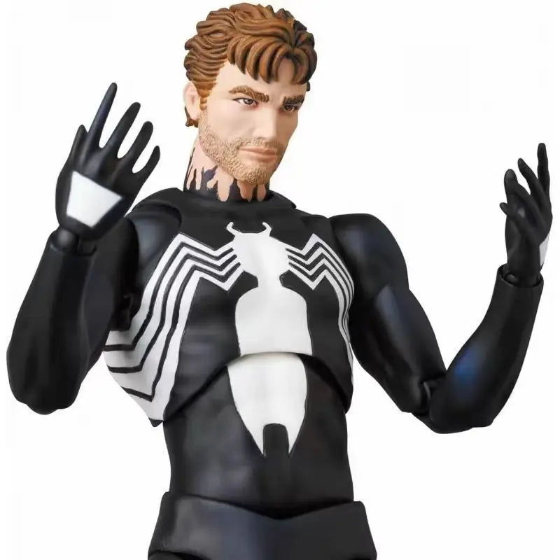 In Stock Ct Toys Spiderman Figure Mafex 147 Symbiotic Black Suit Venom The Amazing Spider-man Anime Action Figure Gifts Toys