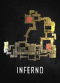 Cs Go Maps Poster First Person Shooter Game Dust 2 Nuke Map Black Print Canvas Painting Wall Pictures for Game Room Wall Decor