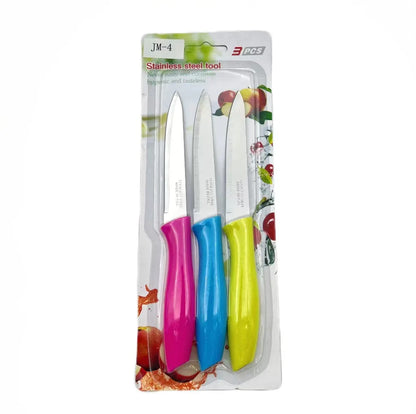 A Portable Fruit Knife Set Of 3 Knives, A Fine And Sharp Stainless Steel Kitchen Knife, A Daily Ladies' Kitchen Accessory Peeler