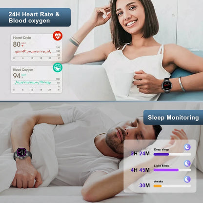 LIGE Men's Smart Watch Outdoor Sports Watches Heart Rate Blood Oxygen Monitoring Motion Trajectory Bluetooth Call Smartwatch