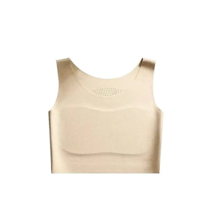 S/M/L/XL/XXL Chest Binding Underwear Ice Silk Material U Neck Design Liquid Foundation Bra Backless Style Soft Steel Ring