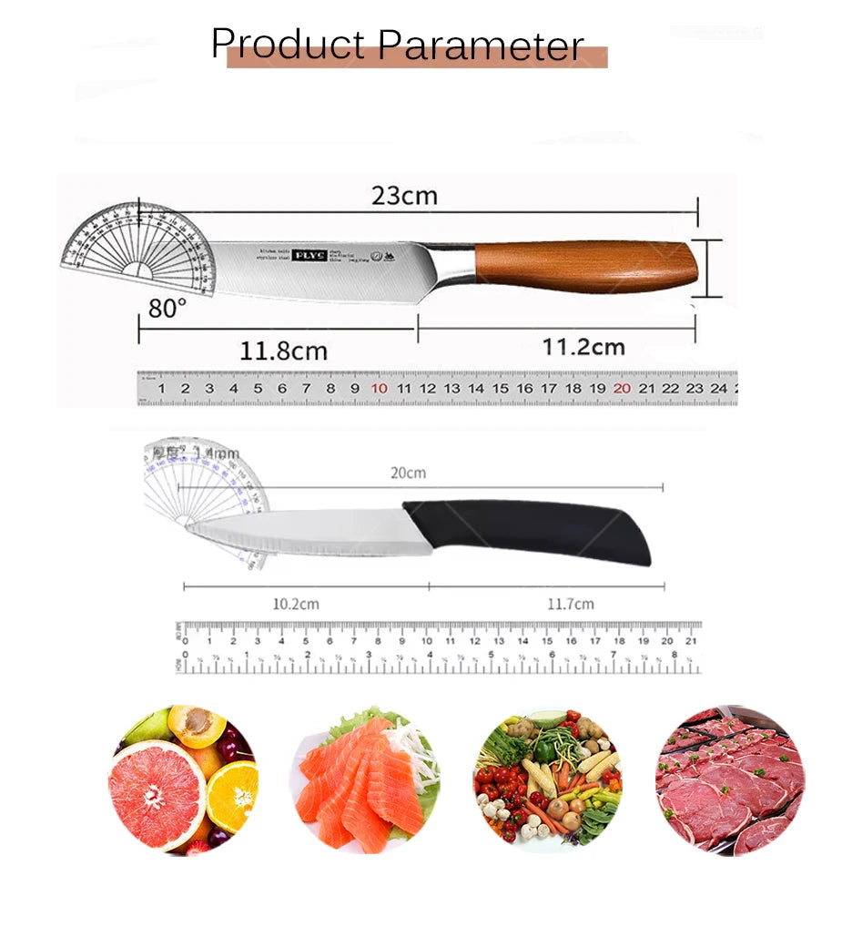 WXCOO Fruit Slicing Knife For Household Ultra Sharp Chef Knife Stainless Steel Kitchen Accessories 4.7 Inch Kitchen Knife