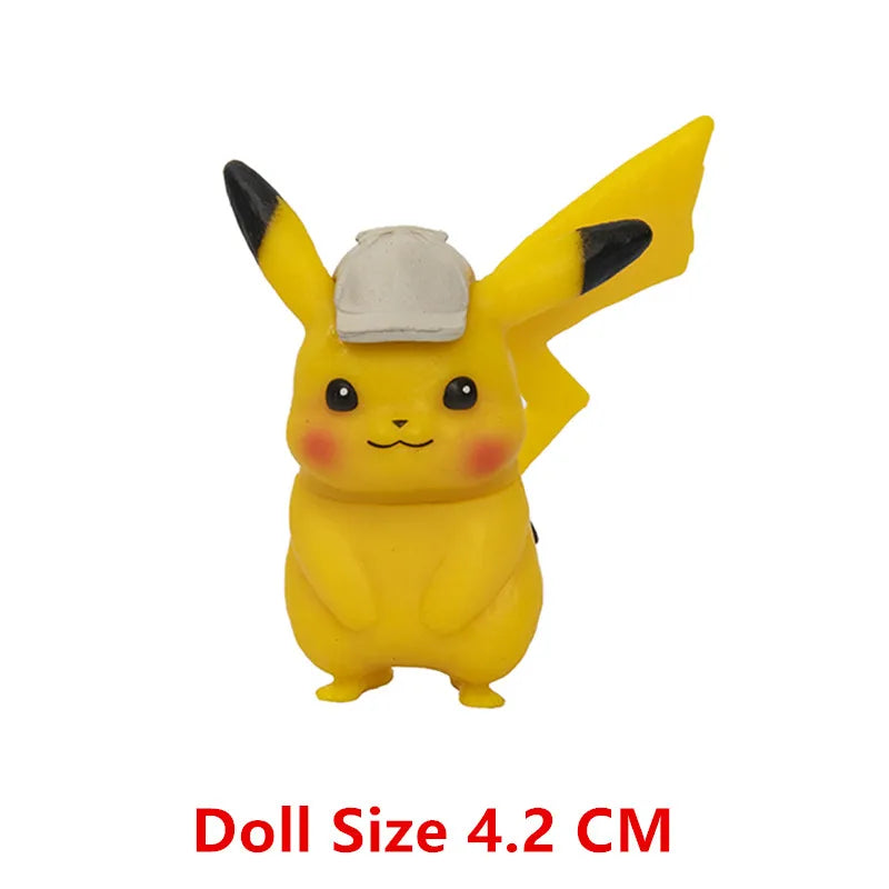 Pokemon Anime Action Figure Set - Pikachu Sun Elf Eevee Gengar Monsters Cartoon Model Toys Gift for Bulk Purchase