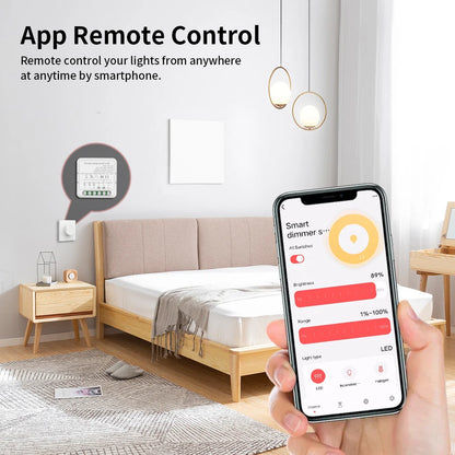 TNCE Tuya wifi Dimmer ZigBee Module Supports 2 Way Control LED Lights Dimmable Switch Work with smart life app Alexa Google Home