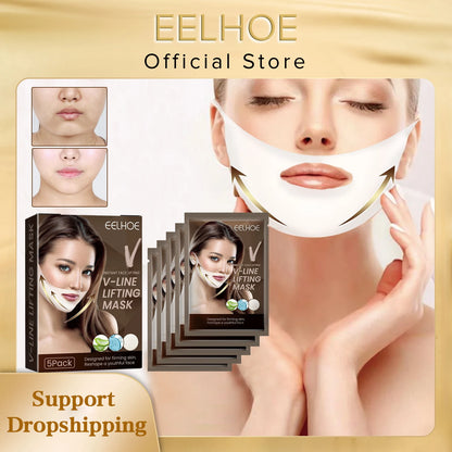 EELHOE Face Lifting Masks V Shaping Face Chin Firming Moisturizing Anti Aging Anti Sagging V Shape Face Lift up Mask Skin Care