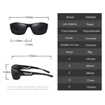 VIAHDA New Polarized Sunglasses Men Driving Sport Designer Sun Glasses Women Eyewear UV400 Without Box Fishing Hiking