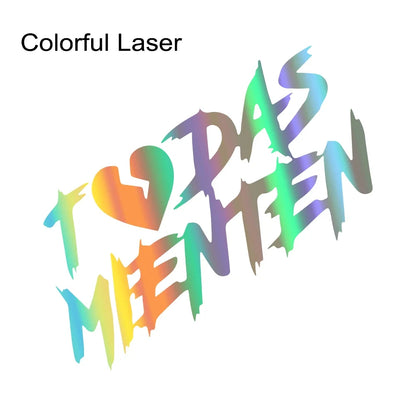 Funny TODAS MIENTEN Car Body Stickers Vinyl Waterproof Automobiles Side Door Window Tank Decals Decoration Styling Accessories