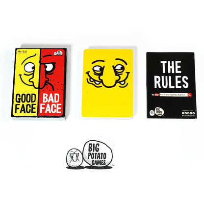 Good Face Bad Face Card Game Hilarious Party Travel Game For Family