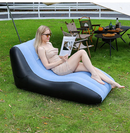 Inflatable Deck Chair , Inflatable Lounger Beach Air Sofa Chair Lazy Lounge Sofa for Indoor Living Room Bedroom, Outdoor Travel