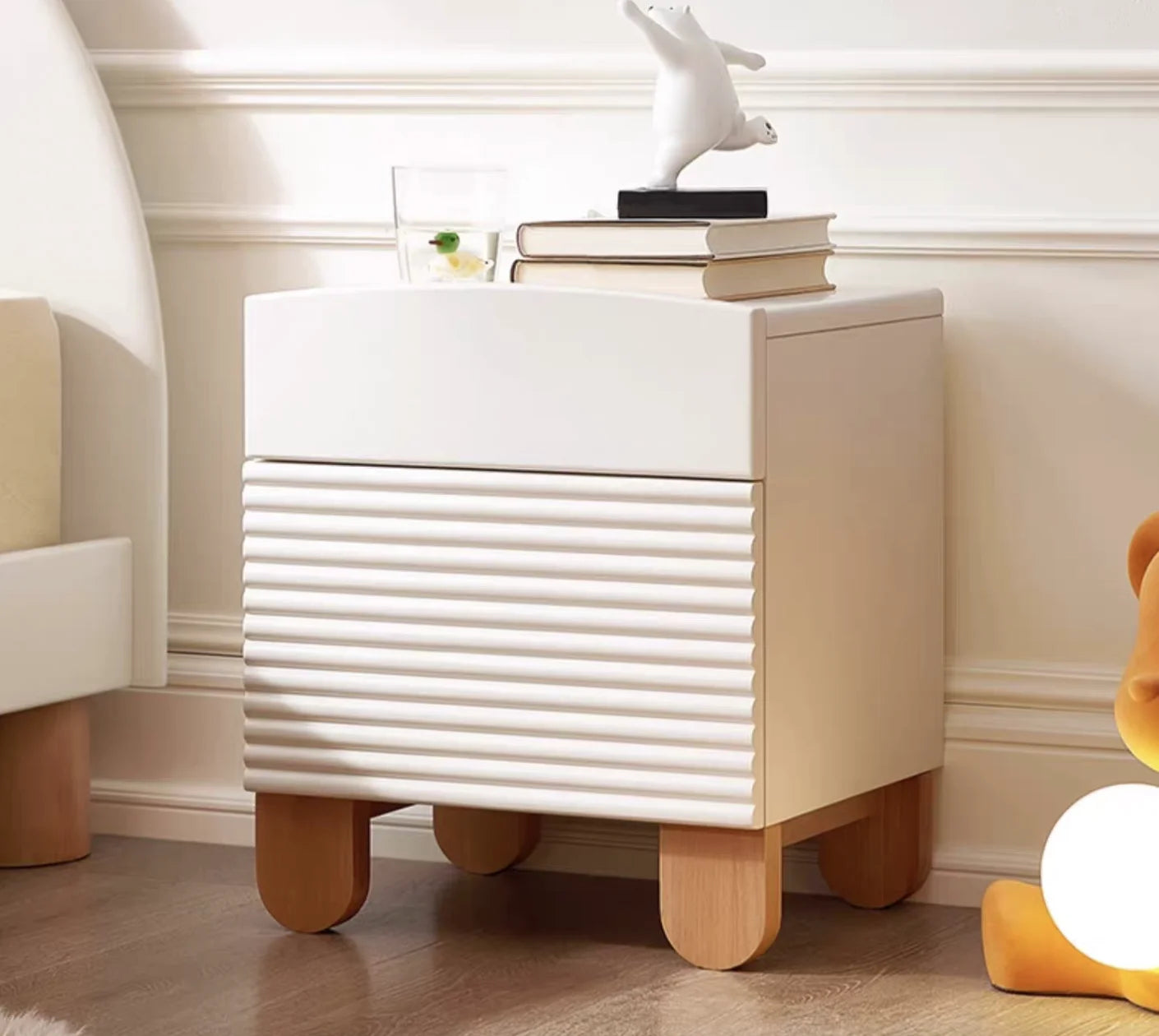 M5021 Birch And Beech Wood Kid Nightstand Children Night Table Boy Bedside Table Girl Bedstand