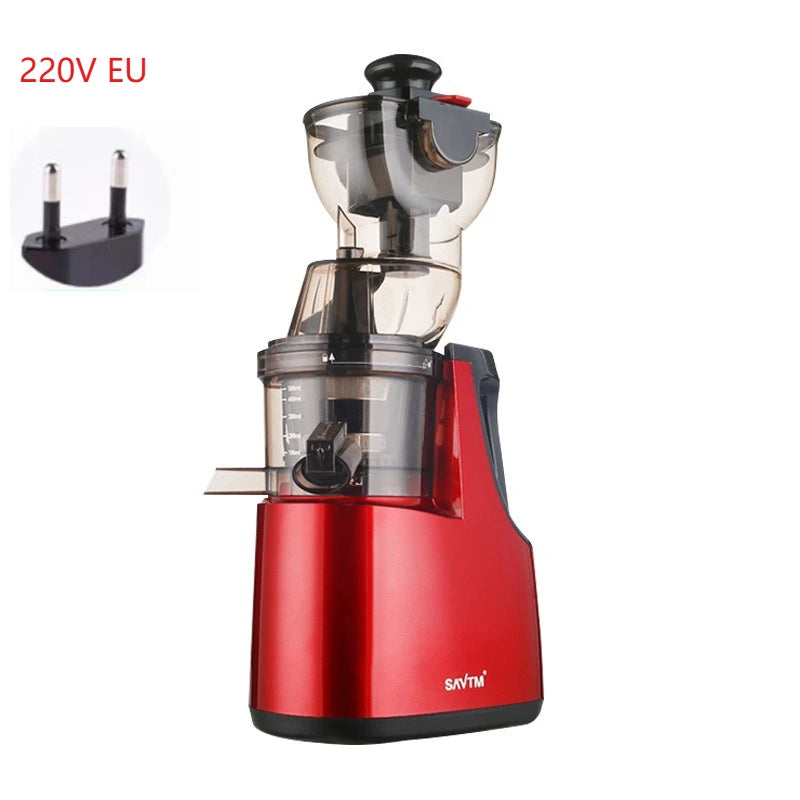 220V Automatic Juice Extractor Home Slag  Separation Ginger Fruit Vegetable Juice Extractor Multifunctional Fruit Slow Juicer