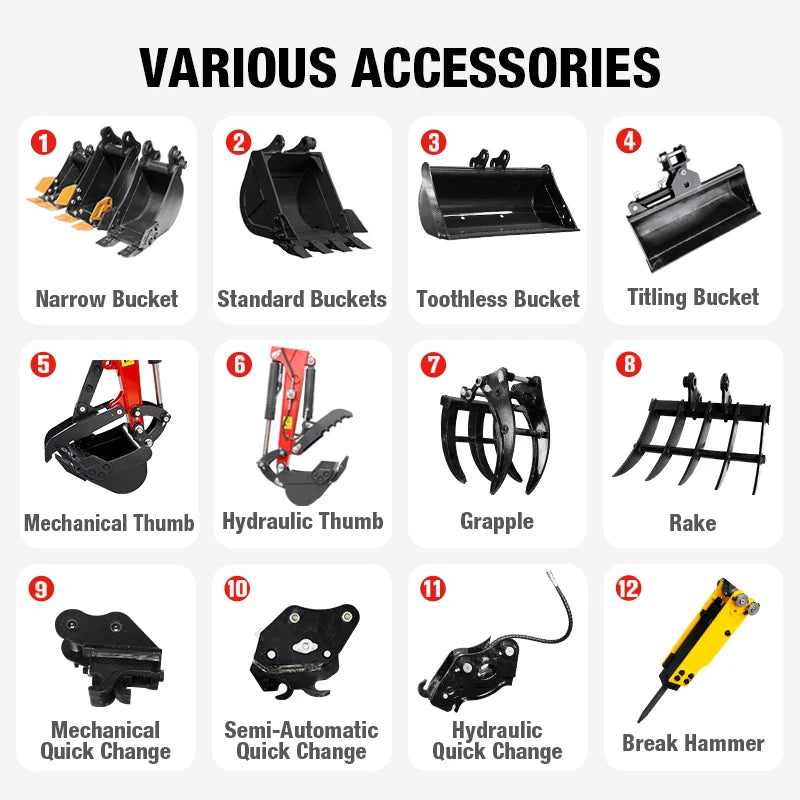 Mini excavator mini digger 1 ton excavator fast delivery digger CE/Euro 5 Diesel excavator 1.6 ton home digger customized