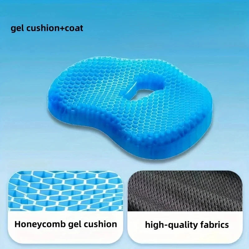 Gel U-shaped Seat Cushion, Comfortable Soft Ergonomic for Long Sitting, Multifunctional Chair Cushion