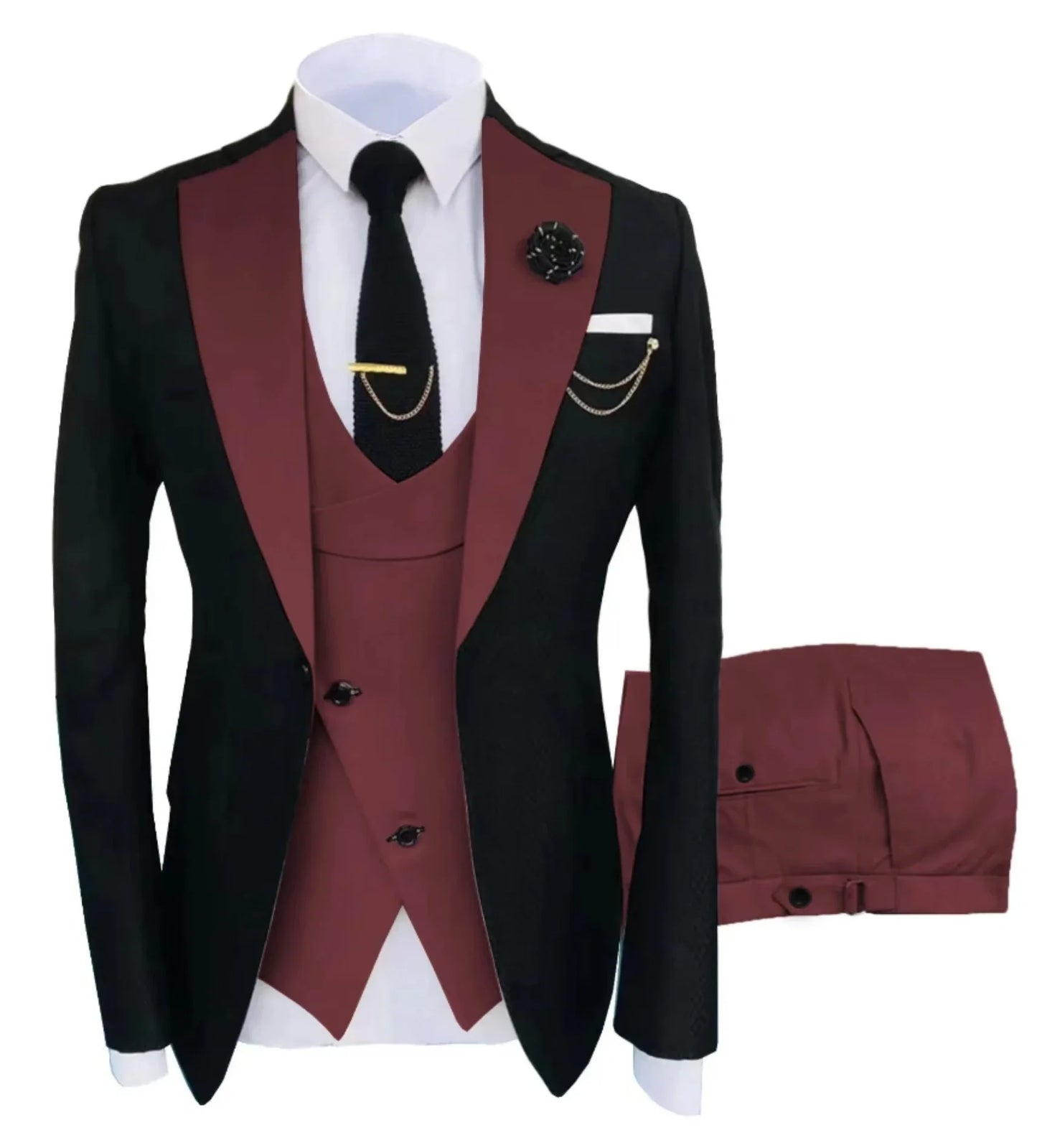 high-quality wedding art ，dress suit for men，3 pieces Blazer Vest And Pants set，performance, Emcee，Groomsmen