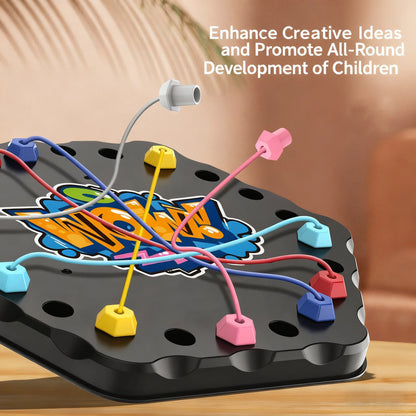 Children Puzzle Board Game Untangle Rope Knots Challenge Social Party Parent-Child Activities Knotted Rope Educational Toy