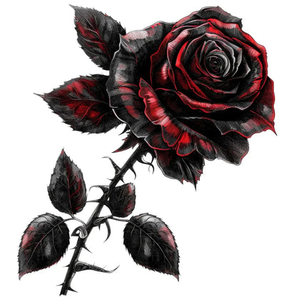 KT88# Gothic Rose Sticker Stickers,Wall Toilet Decal Removable, Vinyl Car Sticker for Bathroom Decor, Outdoor Indoor Use
