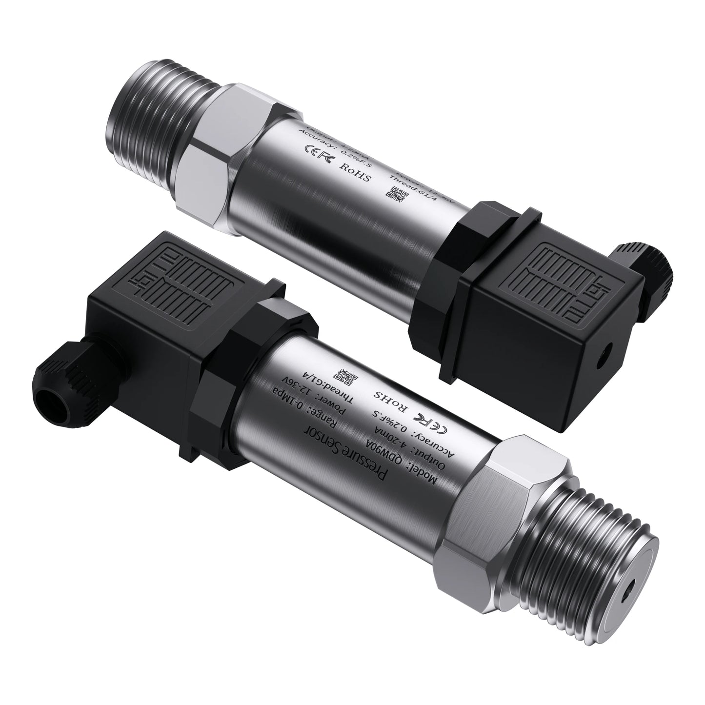 200bar 400bar 600bar NPT1/4 Water Oil Fuel Diesel Pressure Transmitter 4-20mA RS485 0-10V 0-5V Hydraulic Pressure Sensor QDX50A