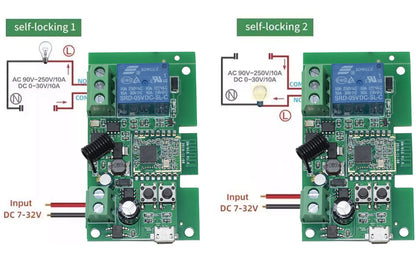 Zigbee Tuya Smart Home Relay 1/2/4CH Motor Switch Module,DC 12V 24V 32V 110V,4 Channel Radio RF Remote Control Alexa Google Home