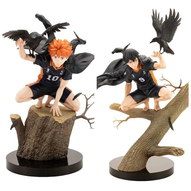 Haikyuu Gk 20cm Hinata Shoyo Tobio Kageyama Crow Stump Statue Model Cool Desktop Decoration Figure Collector Anime Fanatic