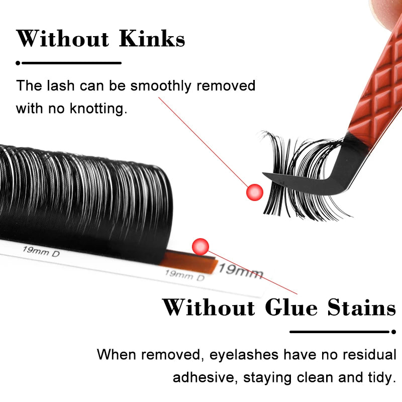 8-20mm MIX Individual Volume Lashes Matte Black Premium Classic Eyelash Extension Natural Soft Eyelashes Supplies for Eye Beauty