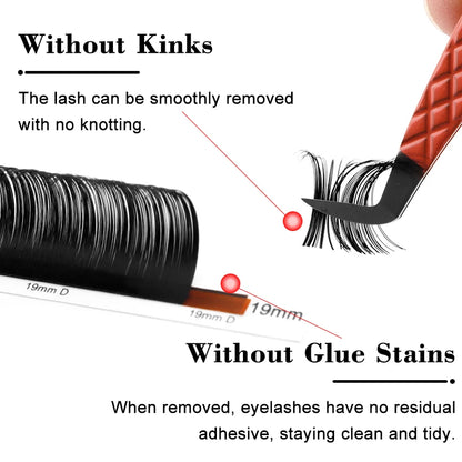 8-20mm MIX Individual Volume Lashes Matte Black Premium Classic Eyelash Extension Natural Soft Eyelashes Supplies for Eye Beauty