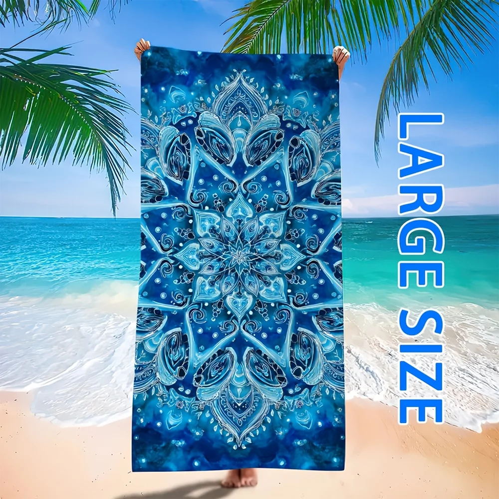 1pc Boho Mandala & Tropical Floral Print Extra Large Quick Dry Beach Towels Perfect choice for beach vacation party gifts