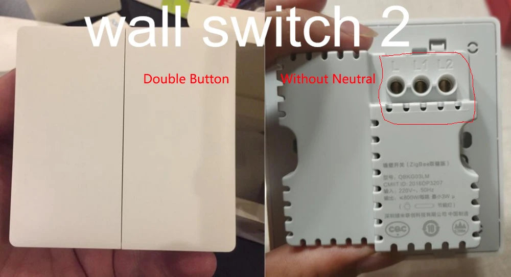 Aqara Smart Wall Switch D1 ZigBee Light Switch Button Smart Home Remote Control Fire Wire With /NO Neutral For Mi Home Homekit
