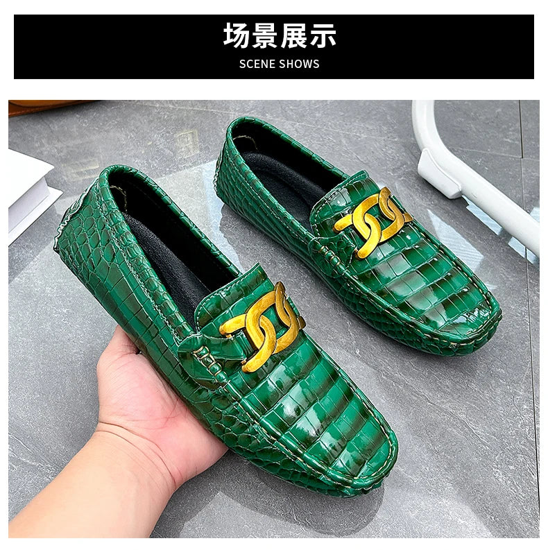 Man Shoes Leather Casual Shoes for Man Luxury Hand Sewn Fashion Flats Summer Breathable Outdoor Male Slip on Loafers Designer