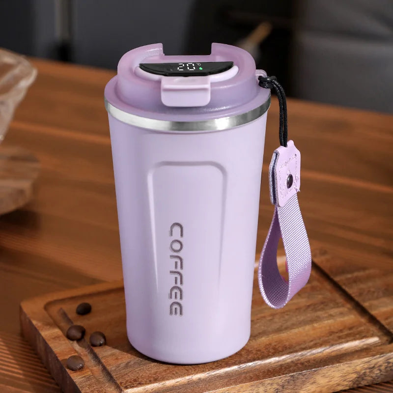 510ML Intelligent LED Temperature Display Stainless Steel Coffee Cup Temperature Measure Insulation Outdoor Car Portable Cup