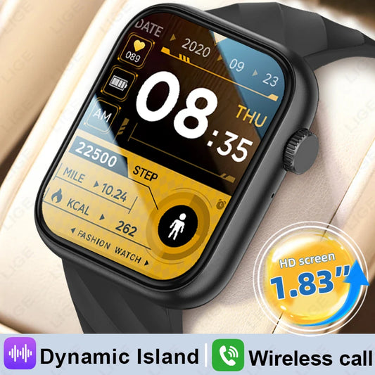 1.83 inch Smart Watch for Men Women Gift Full Touch Screen Sport Fitness Watch Bluetooth Call Digital Smartwatch IP68 waterproof