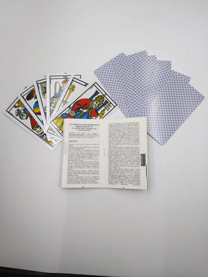 French Ver. Marseille Tarot 78 Cards Full Set Original Vintage Marseille Tarot Deck With Guidebook Divination Game Cards