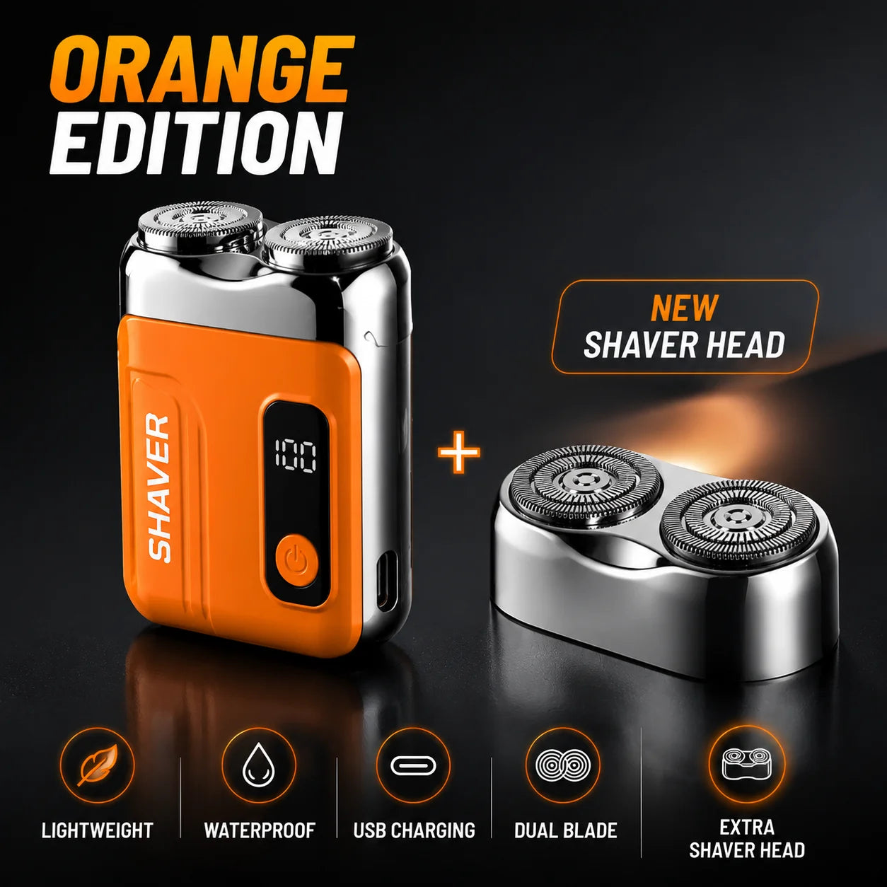 Electric Shaver Waterproof men,mini portable electric shaver accessories,rechargeable heads replacement