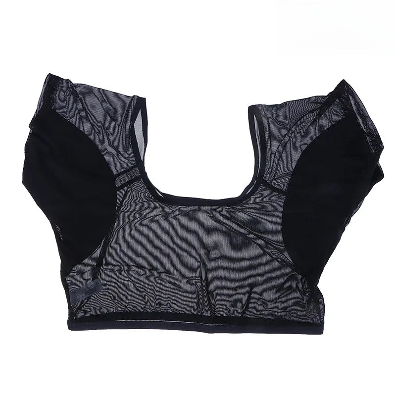 1PC T-shirt Sweat Pads Underarm Sweat Vest Armpit Perspiration Guards Sweat Proof Shirt Washable Sweat Protector for Women Girls