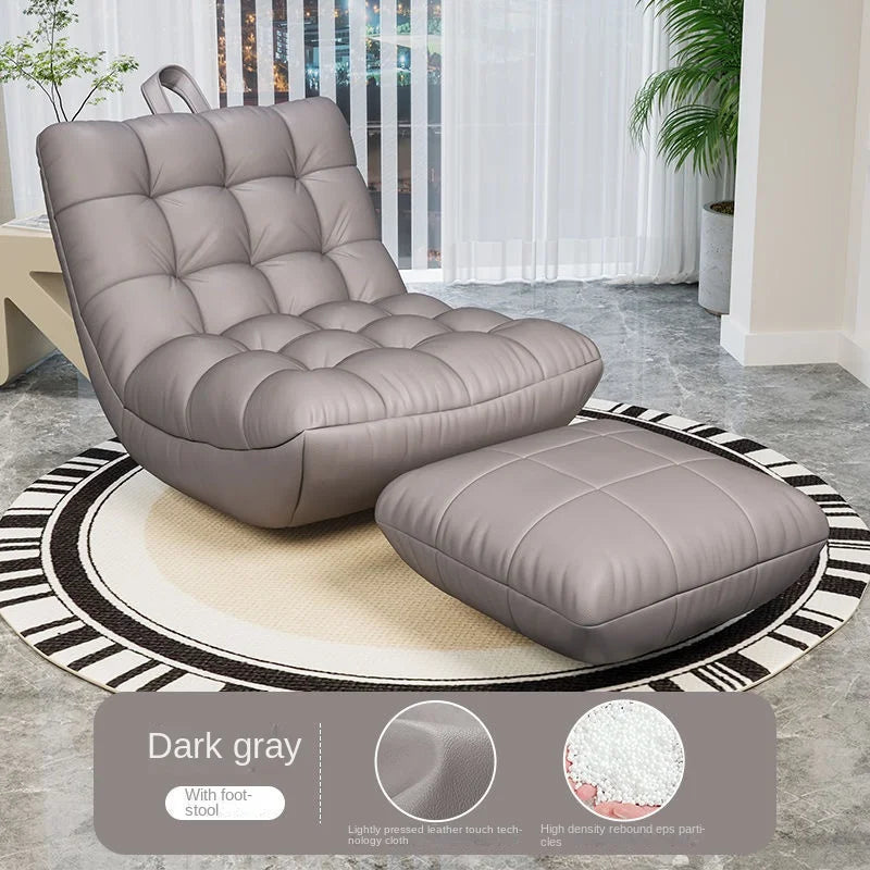 Modern Lazy Sofa Single Sofa Chair Convertible Leisure Bed Small House Living Room Balcony Comfortable Couch Seat Adult Chair