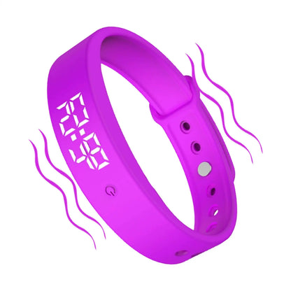 Silent Alarm Wristband Timer Clock Vibrating Wristband 3 Alarms Daily Organizer Timer for Kids Adults Men Women Teens Elderly