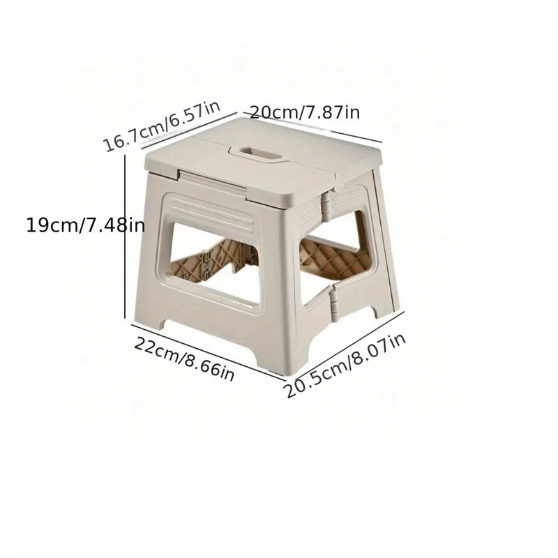 Portable Adjustable PP Stool Non Slip Lightweight Space Saving Seat for Kitchen Bathroom Travel Fishing Home