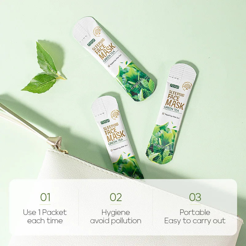100 Pcs LAIKOU Moisturizing Sleeping Mask Sakura Snail Seaweed Centella Face Mask Tendering & Nourishing Oil-control Skin Care