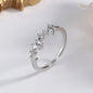 PANJBJ 925 Sterling Silver Lotus Ring For Women Retro TextureJewelry Irregular Creativity Adjustable Jewelry Party Gift Dropship