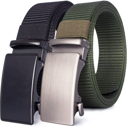 Automatic Buckle Light Comfortable Nylon Military Belt Outdoor Hunting Multifunctional Tactical Canvas Belt High Quality Men Bel