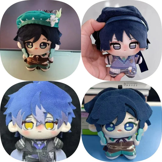 Kawaii Genshin Impact Venti Cosplay 10CM Anime Plush Stuffed Body Backpack Ornaments Pendant Christmas Gifts