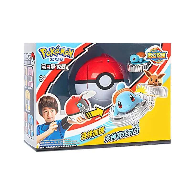 Original Pokemon Pikachu Spinning Top Arena Cartoon Anime Figure Pull Monster Elf Ball Battle Game Boy Kids Child Birthday Gift