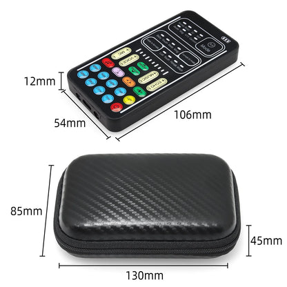 I9 Voice Changer Set Multifunction Portable Recording Sound Card+Microphone+Earphones for Game Recording Computer Sound Changer