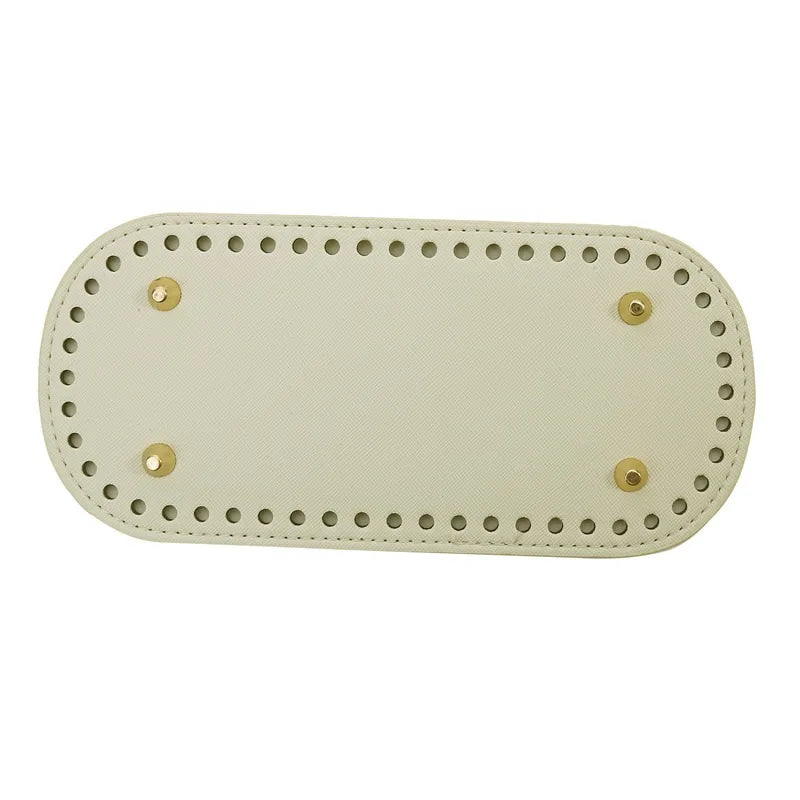 22*10Cm Oval Bottom For Knitted Bag PU Leather Bag Accessories Handmade Bottom DIY Crochet Bag Bottom Solid Color Bag Part NEW