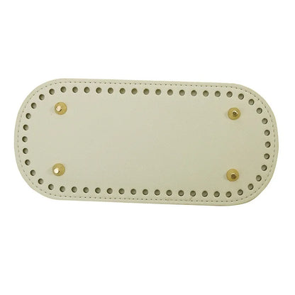 22*10Cm Oval Bottom For Knitted Bag PU Leather Bag Accessories Handmade Bottom DIY Crochet Bag Bottom Solid Color Bag Part NEW