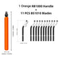 RB1000 Handle Burr Deburring Remover Cutting Tool With 10 Pcs Rotary Deburr Blade Professional Deburring Tool Kit