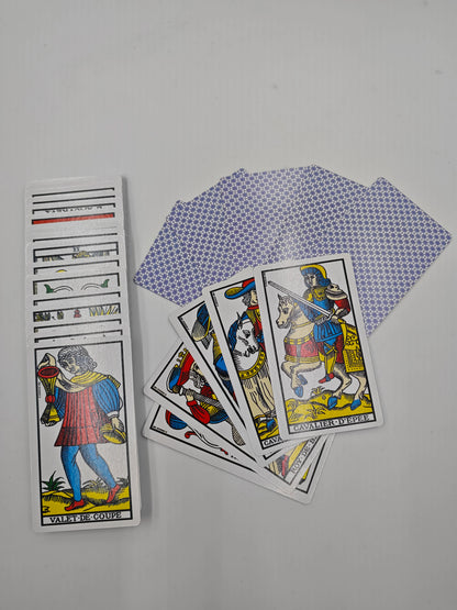 French Ver. Marseille Tarot 78 Cards Full Set Original Vintage Marseille Tarot Deck With Guidebook Divination Game Cards