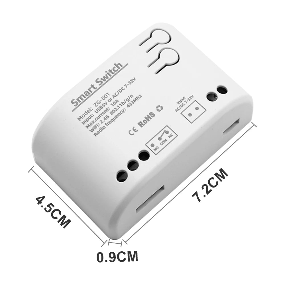 Tuya Zigbee Relay 4CH Smart Home Switch Module APP Remote Control Wireless Radio RF 433 4 Channel Relay for Zigbee Gateway Hub